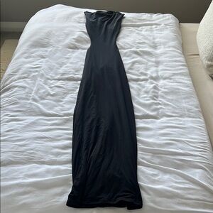 SKIMS Black Strapless Bodycon Dress